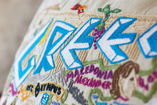 Load image into Gallery viewer, Greece Hand-Embroidered Pillow - catstudio
