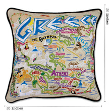 Load image into Gallery viewer, Greece Hand-Embroidered Pillow - catstudio