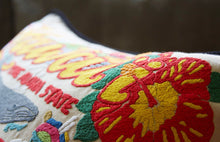 Load image into Gallery viewer, Hawaiian Isles Hand-Embroidered Pillow - catstudio