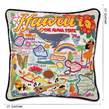 Load image into Gallery viewer, Hawaiian Isles Hand-Embroidered Pillow - catstudio