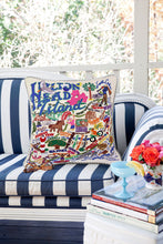 Load image into Gallery viewer, Hilton Head Hand-Embroidered Pillow - catstudio
