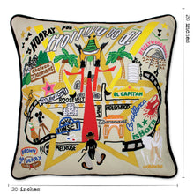 Load image into Gallery viewer, Hollywood Hand-Embroidered Pillow - catstudio