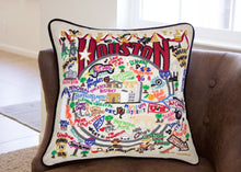 Load image into Gallery viewer, Houston Hand-Embroidered Pillow - catstudio