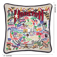 Load image into Gallery viewer, Houston Hand-Embroidered Pillow - catstudio