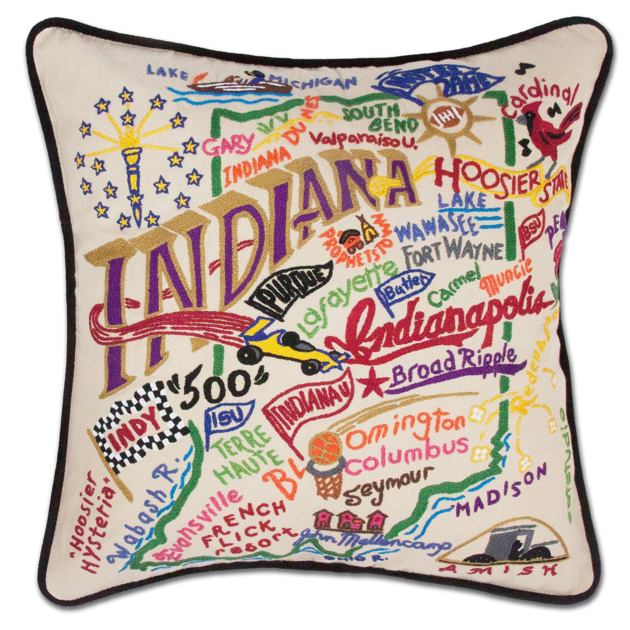 クッション　catstudio Indiana Hand-Embroidered Pillow | State Collection by catstudio