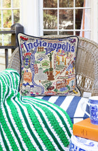 Load image into Gallery viewer, Indianapolis Hand-Embroidered Pillow - catstudio