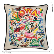 Load image into Gallery viewer, Iowa Hand-Embroidered Pillow - catstudio