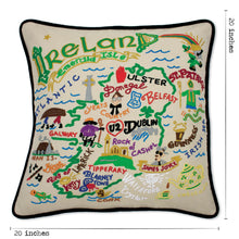 Load image into Gallery viewer, Ireland Hand-Embroidered Pillow - catstudio
