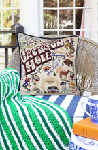 Load image into Gallery viewer, Jackson Hole Hand-Embroidered Pillow - catstudio