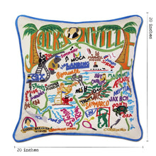 Load image into Gallery viewer, Jacksonville Hand-Embroidered Pillow Pillow catstudio
