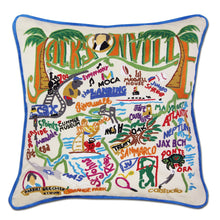 Load image into Gallery viewer, Jacksonville Hand-Embroidered Pillow Pillow catstudio