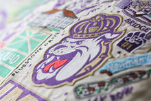 Load image into Gallery viewer, James Madison University Collegiate Embroidered Pillow - catstudio