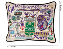 Load image into Gallery viewer, James Madison University Collegiate Embroidered Pillow - catstudio