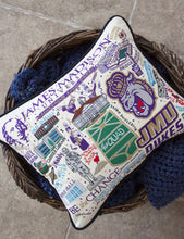 Load image into Gallery viewer, James Madison University Collegiate Embroidered Pillow - catstudio