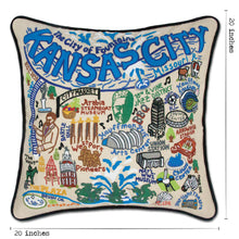 Load image into Gallery viewer, Kansas City Hand-Embroidered Pillow - catstudio