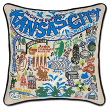 Load image into Gallery viewer, Kansas City Hand-Embroidered Pillow - catstudio