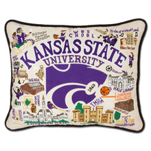 Load image into Gallery viewer, Kansas State University Collegiate Embroidered Pillow - catstudio
