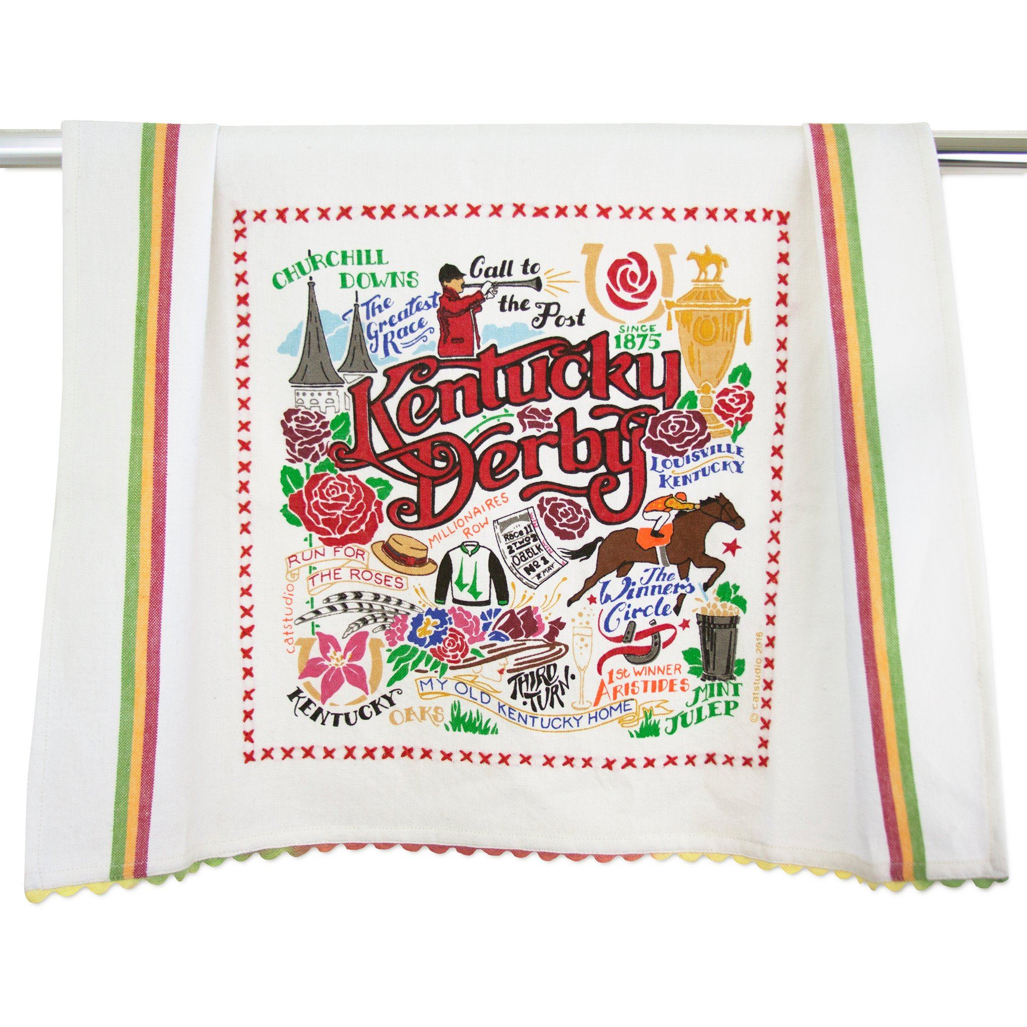 Kentucky Derby Dish Towel Geography Collection by catstudio catstudio