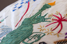 Load image into Gallery viewer, Lady Liberty Hand-Embroidered Pillow - catstudio