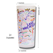 Load image into Gallery viewer, Lake Michigan Drinking Glass - catstudio