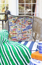 Load image into Gallery viewer, Lake Michigan Hand-Embroidered Pillow - catstudio