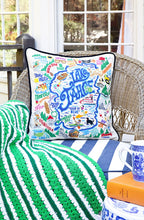 Load image into Gallery viewer, Lake Tahoe Hand-Embroidered Pillow - catstudio