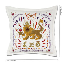 Load image into Gallery viewer, Leo Astrology Hand-Embroidered Pillow Pillow catstudio