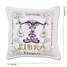 Load image into Gallery viewer, Libra Astrology Hand-Embroidered Pillow Pillow catstudio
