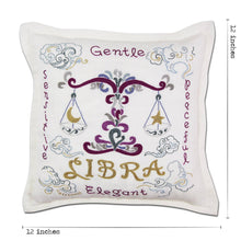 Load image into Gallery viewer, Libra Astrology Hand-Embroidered Pillow Pillow catstudio