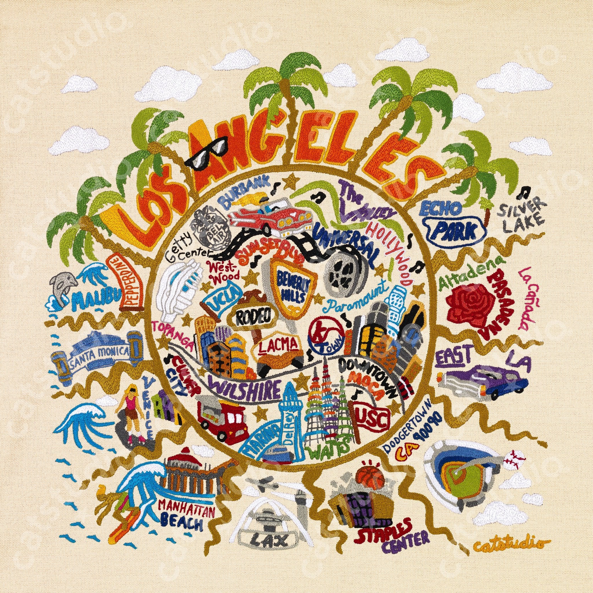 Los Angeles Fine Art Print California Collection by catstudio catstudio