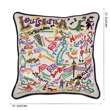 Load image into Gallery viewer, Louisiana Hand-Embroidered Pillow Pillow catstudio