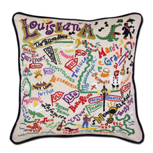 Load image into Gallery viewer, Louisiana Hand-Embroidered Pillow Pillow catstudio