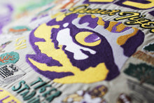 Load image into Gallery viewer, Louisiana State University (LSU) Collegiate Embroidered Pillow - catstudio