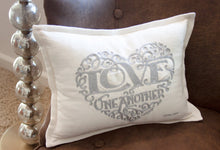 Load image into Gallery viewer, Love Heart Love Letters Hand-Embroidered Pillow Pillow catstudio