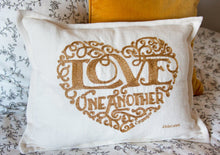 Load image into Gallery viewer, Love Heart Love Letters Hand-Embroidered Pillow Pillow catstudio