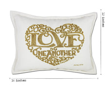 Load image into Gallery viewer, Love Heart Love Letters Hand-Embroidered Pillow Pillow catstudio