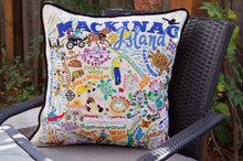Load image into Gallery viewer, Mackinac Island Hand-Embroidered Pillow - catstudio