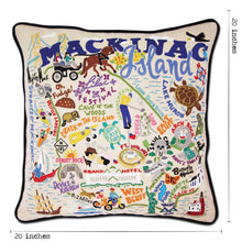Load image into Gallery viewer, Mackinac Island Hand-Embroidered Pillow - catstudio