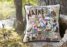 Load image into Gallery viewer, Maine Hand-Embroidered Pillow - catstudio