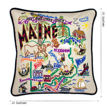 Load image into Gallery viewer, Maine Hand-Embroidered Pillow Pillow catstudio