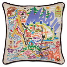 Load image into Gallery viewer, Marin County Hand-Embroidered Pillow - catstudio