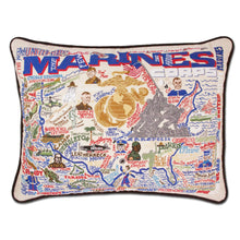 Load image into Gallery viewer, Marines Embroidered Pillow - catstudio