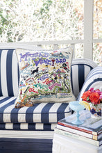 Load image into Gallery viewer, Martha's Vineyard Hand-Embroidered Pillow - catstudio