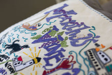Load image into Gallery viewer, Martha's Vineyard Hand-Embroidered Pillow - catstudio