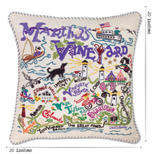 Load image into Gallery viewer, Martha's Vineyard Hand-Embroidered Pillow - catstudio
