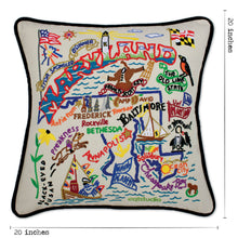 Load image into Gallery viewer, Maryland Hand-Embroidered Pillow - catstudio