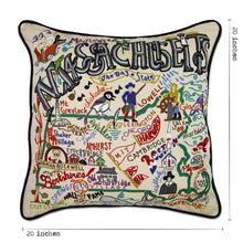 Load image into Gallery viewer, Massachusetts Hand-Embroidered Pillow Pillow catstudio