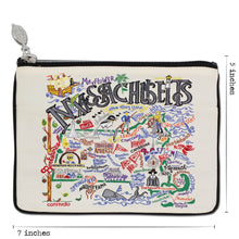 Load image into Gallery viewer, Massachusetts Zip Pouch - Natural - catstudio