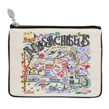 Load image into Gallery viewer, Massachusetts Zip Pouch - Natural - catstudio