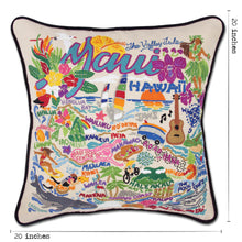 Load image into Gallery viewer, Maui Hand-Embroidered Pillow - catstudio